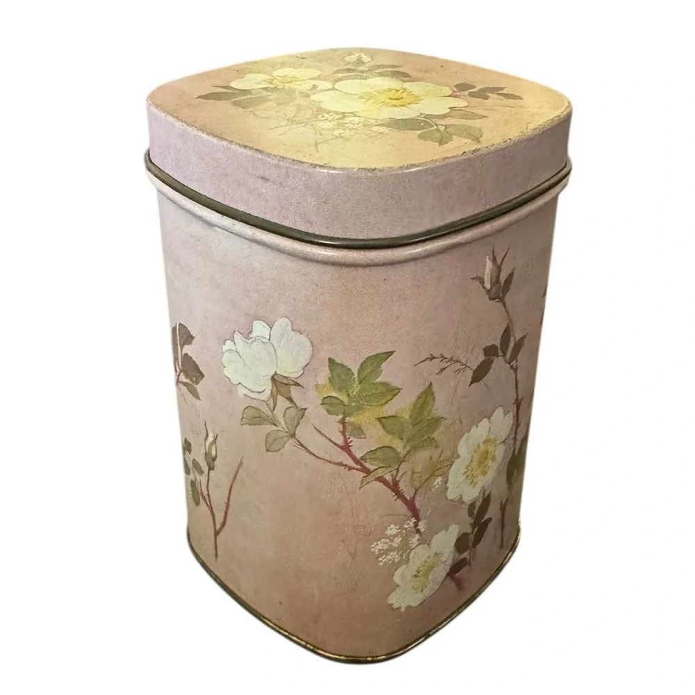 Small Floral Decorative Tin
